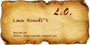 Laux Ozsvát névjegykártya